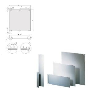 Front Panel, U-profile, Retrofit Shielding, 2 U, 63 HP, 2.5 mm, Al, Front Anodized, Rear Conductive