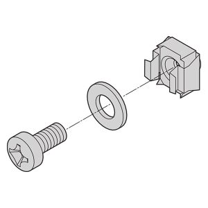 19" Assembly Kit M6, Screw, Washer, Nut; 8 pieces