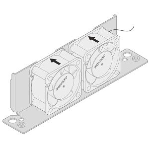 Interscale Fan Holder With Fans, 2 U, 399W, 310D, 2 Fans (80 x 80 x 25)